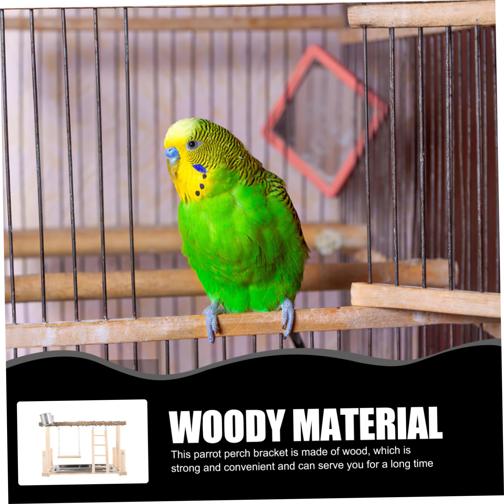 DOITOOL Soporte de Madera para Pájaros Varilla de Entrenamiento de Madera Maciza de Flor de Pimienta, Tamaño Número 8, Parque de Aves para Jaulas, Adecuado para Loros y Periquitos