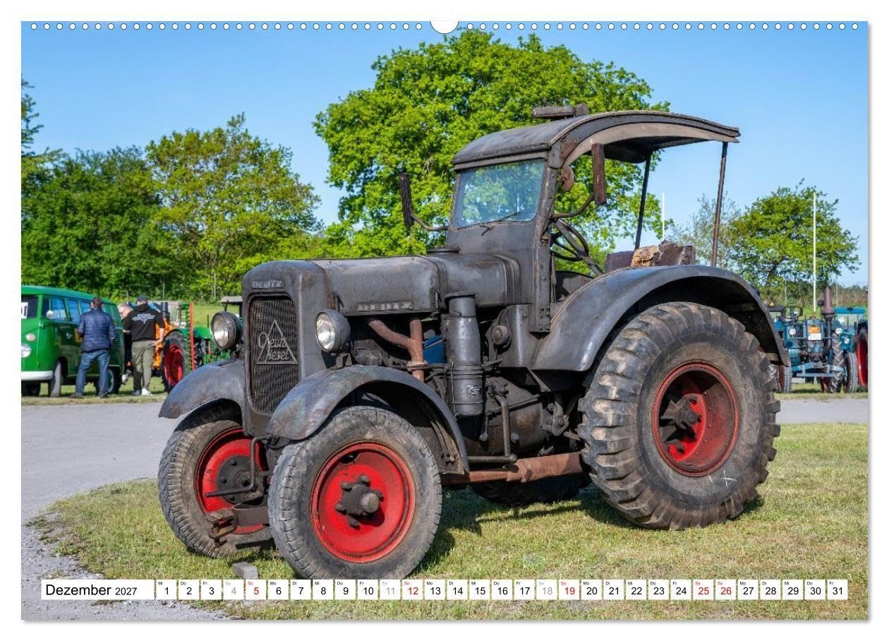 Alte Deutz Traktoren mit Charakter (hochwertiger Premium Wandkalender 2027 DIN A2 quer), Kunstdruck in Hochglanz: Die Schönheit, Kraft und der ... Aufnahmen alter Deutz-Traktoren gezeigt.