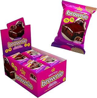 Prime Bites Protein Brownie from Alpha Prime Supplements | High Protein, Collagen Fortified Low Sugar Treat | Delicious Snack | 12 Bars per Box (Chocolate Glazed Donut)