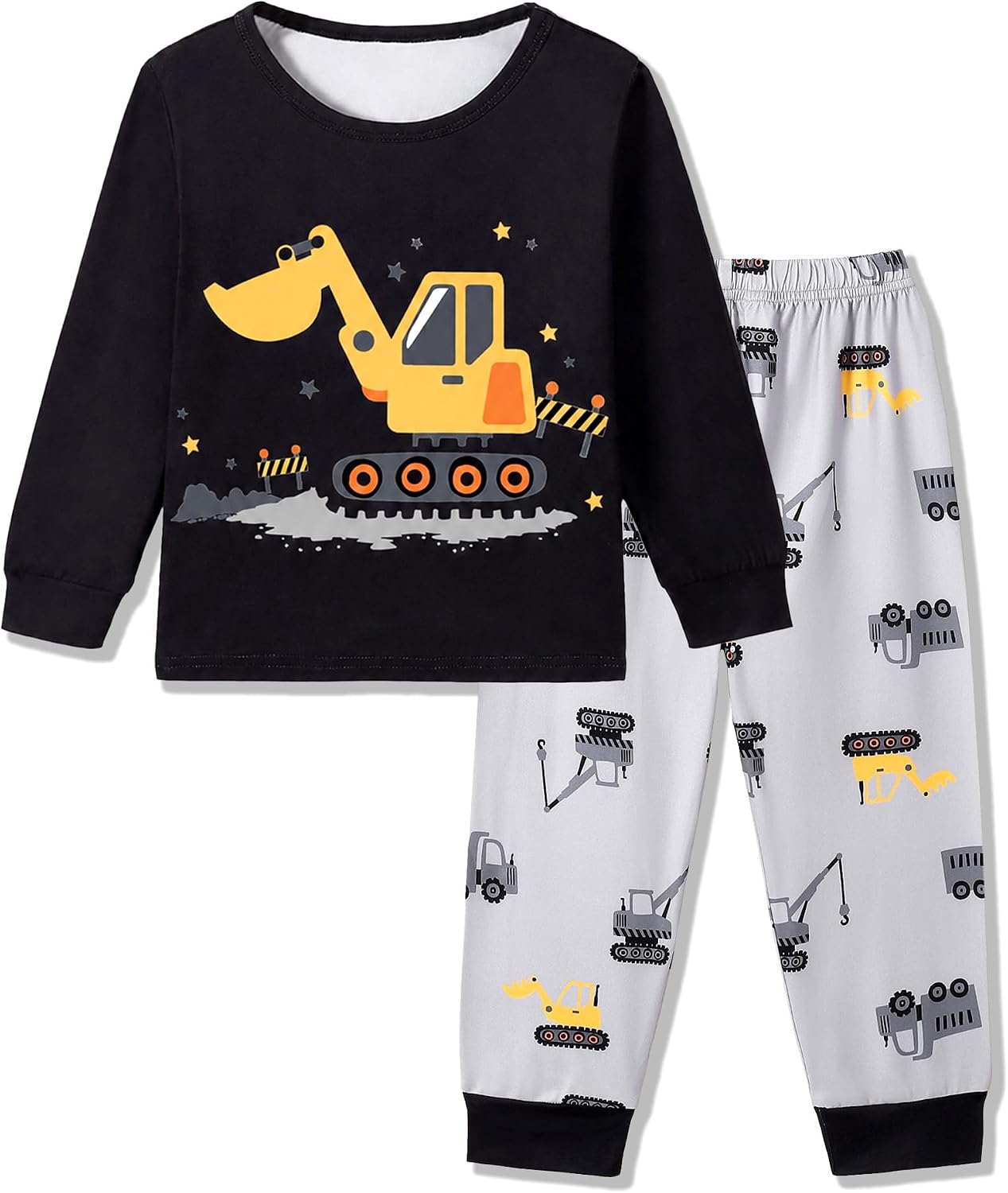 Mikrdoo Boys Pajama Set 2 Piece Toddler Kids Soft Stretch Sleepwear 18M-7Y