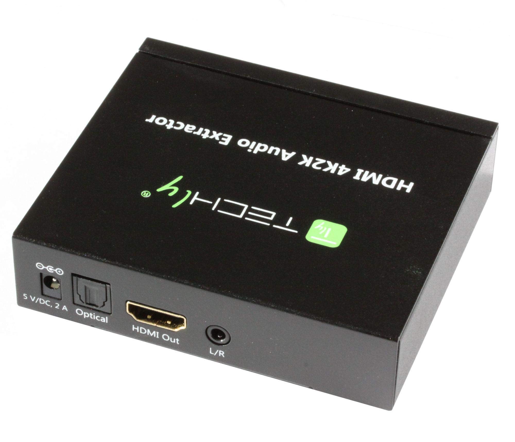 Techly 025749 Estrattore Audio LPCM 2CH da HDMI 4K 60Hz YUV4:4:4 Nero
