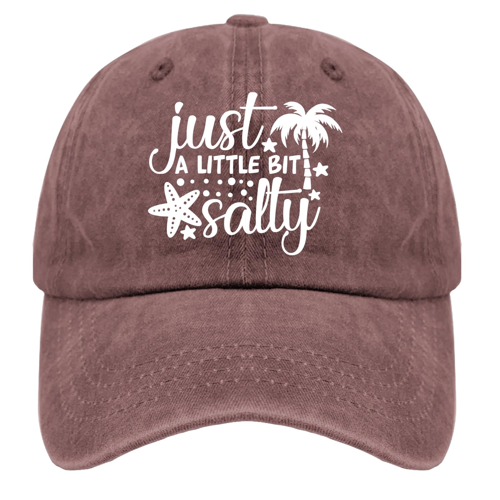 Karclau Just A Little Bit Salty Caps Hunting Hat Wine Red Funny Hats Gifts for Mom Cycling Cap