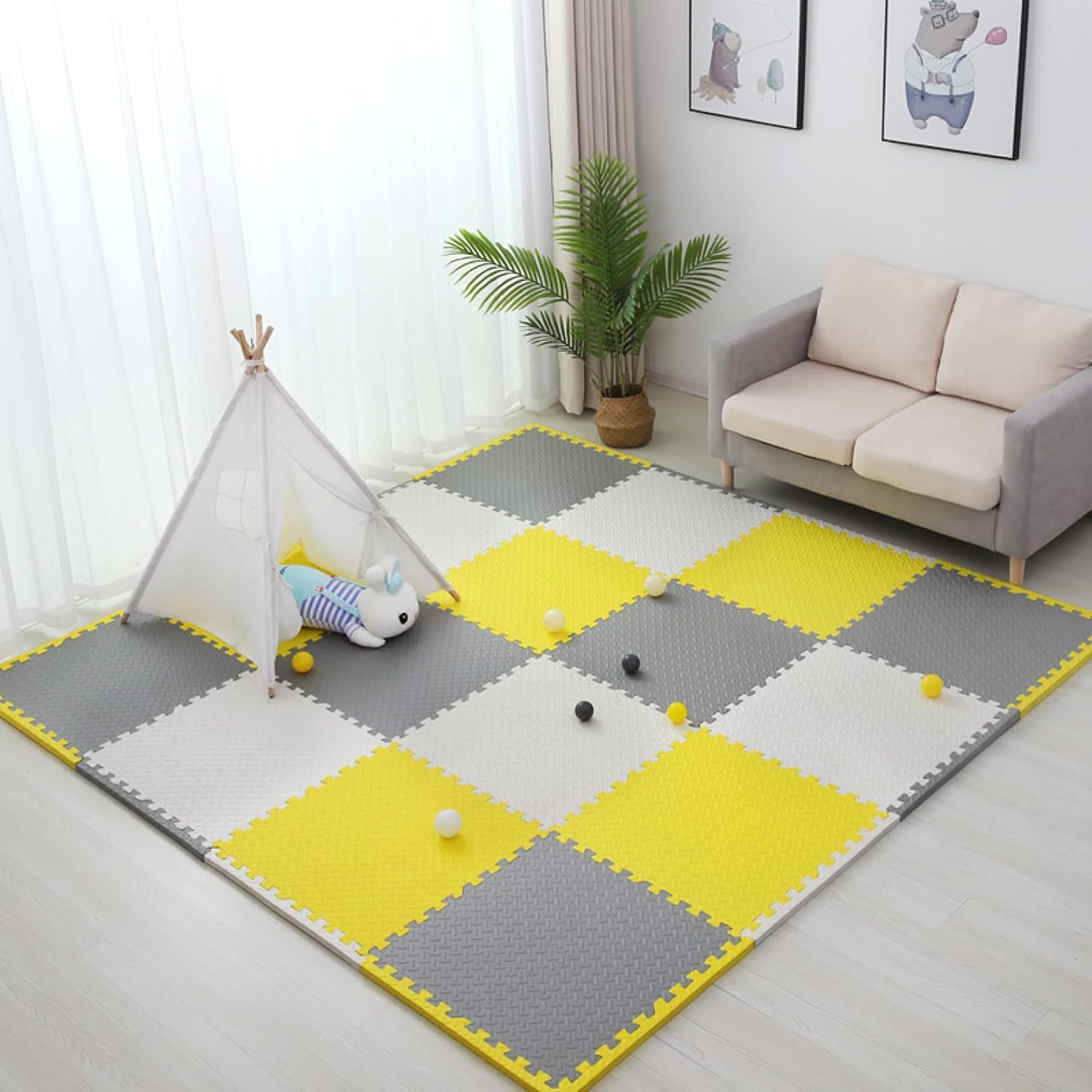 パズルマット 子供 タイルカーペット タイルマット 動物 遊びマット 防音シート 床 カーペット ズレない カラー 床保護マット かわいい ベビー 出産祝い転倒防止 プレイマット 大判 ジョイントマット 16 キッズ 2 5 送料無料 激安 お買い得 キ フト 30 オシャレ 保育園