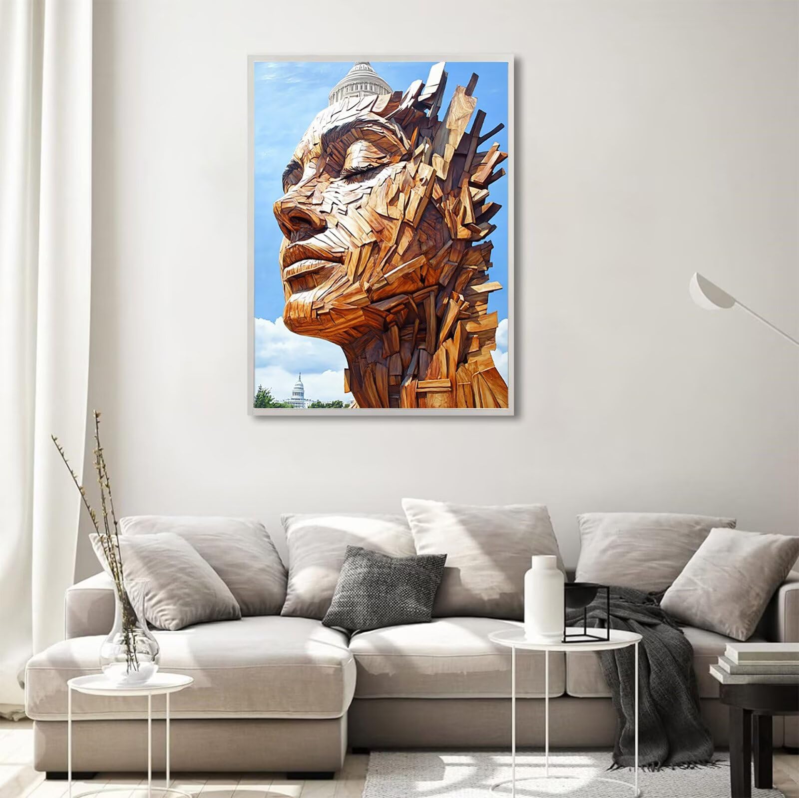 Diamond Painting Bild, Frau Diamond Painting Erwachsene 5D Eckige Steine Full Drill Diamond-painting, DIY Kreuzstich Bastelset Kreativ Set für Erwachsene, Crystal Art Home Wand Dekor, 60x90cm,Model736