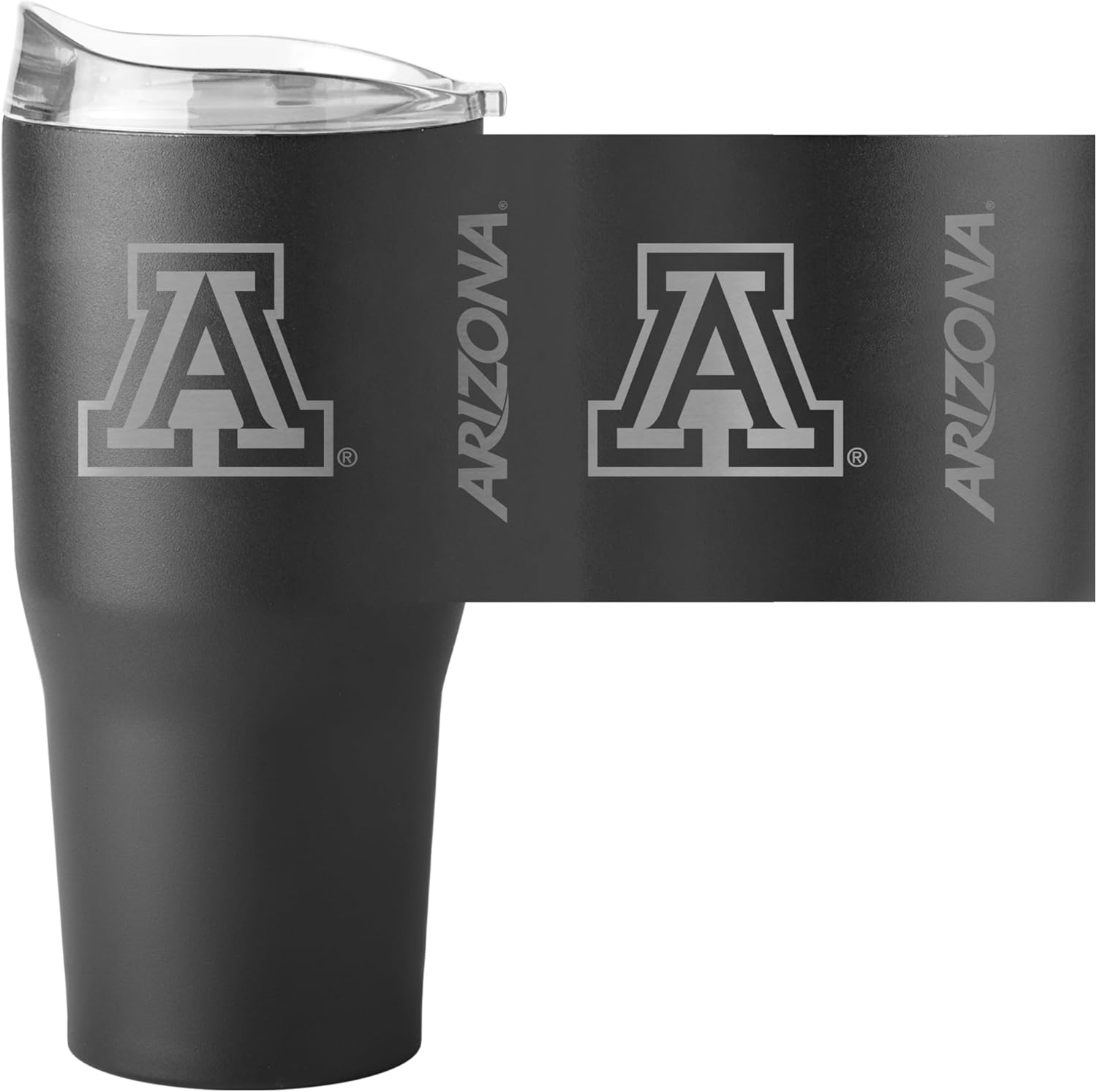 Logo Brands NCAA Arizona Wildcats 30oz Etch Powdercoat Stainless Tumbler - Insulated, Keeps Drinks Hot/Cold for Hours, High Lip Slider Lid - Image 2