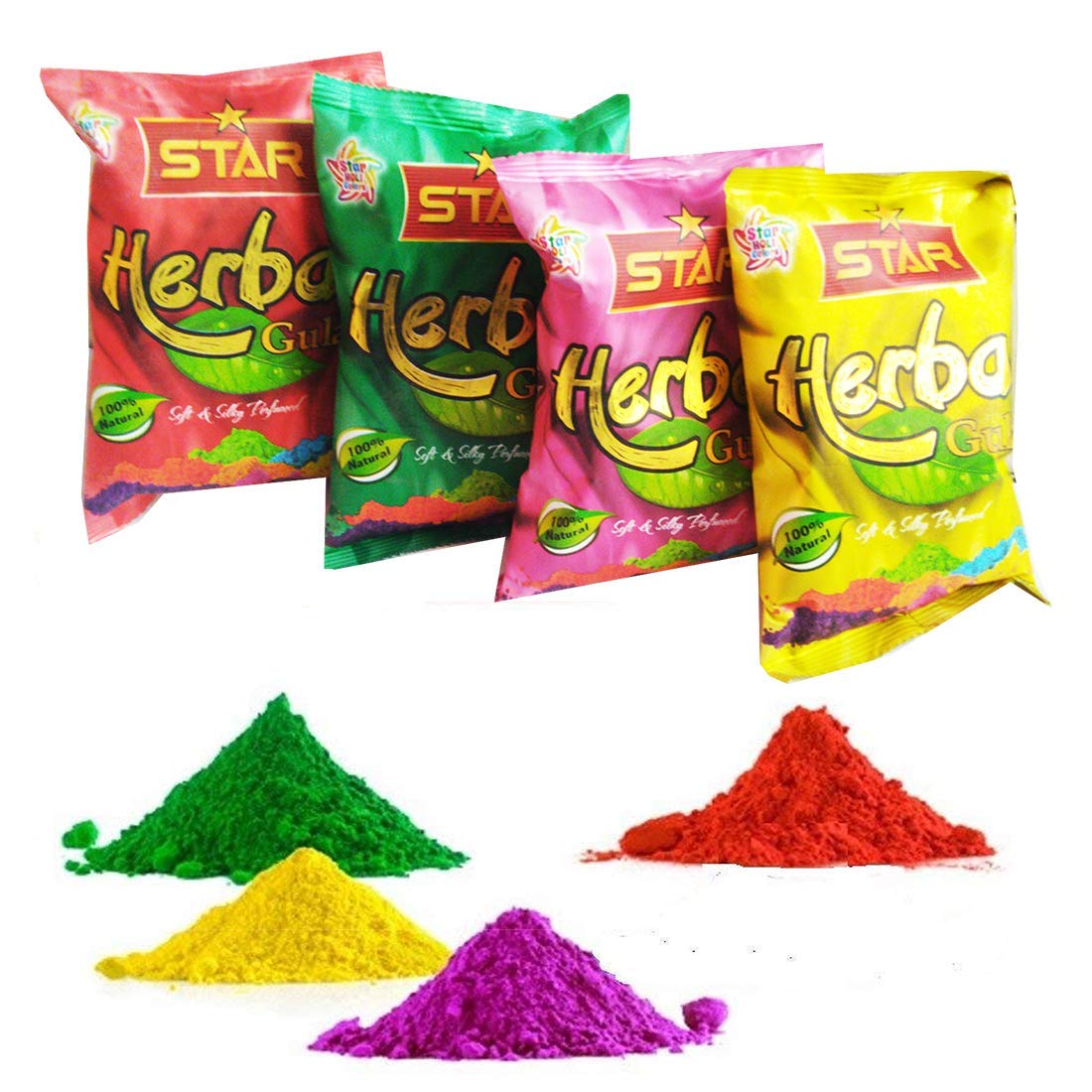 Vedhahi Herbal Gulal Combo of Natural Holi Colors Herbal Gulal Pack of 5