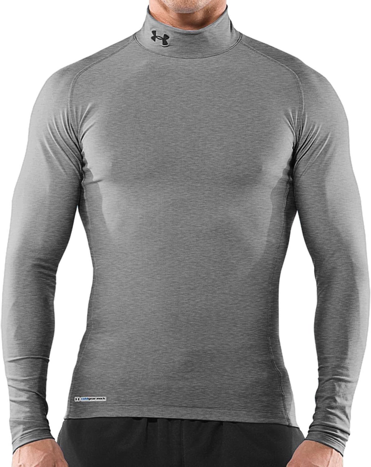 Under Armour men's ColdGear Evo Long Sleeve Compression Mock Medium Carbon Heather, Medium, Carbon Heather/Black/Charcoal