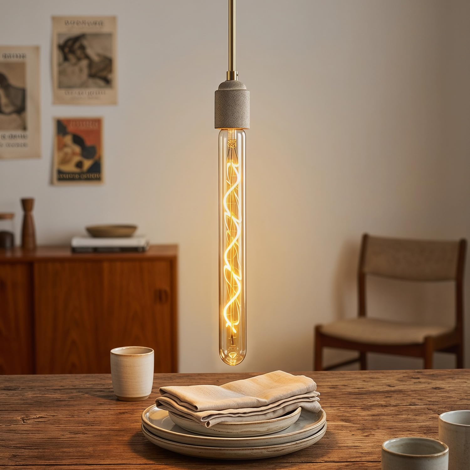 Edison Retrò Lampadina E27, E27 LED Retrò Lampadina 4W Regolabile 30 cm di Lunghezza T30 Retro Lampadine LED luce vetro custodia decorazione soggiorno, caffè e bar - 4 pezzi