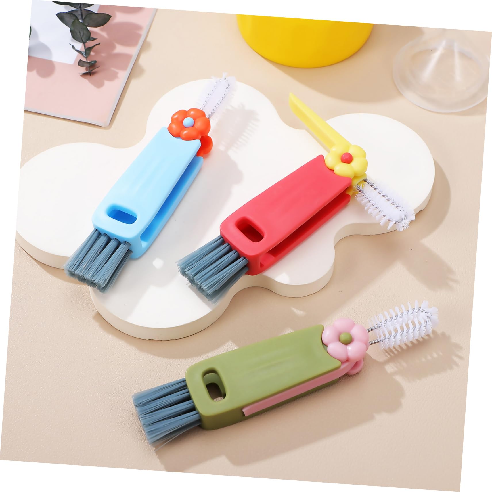 Set di spazzole multiuso per la pulizia, include scovolini per fessure, bottiglie, tubi, mocio per acqua, spazzole per la pulizia della spina elettrica, 6 pezzi x 4 set
