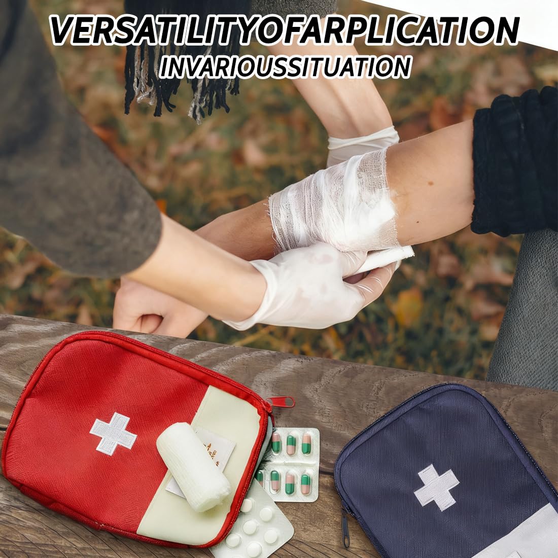 JEYORZY Mini Borsa Di Pronto Soccorso, Kit Pronto Soccorso Portatile, Blu
