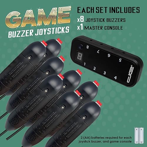 Miniatura 7 de Digital Energy Sistema de juego de zumbador de mano - La consola muestra el primer zumbido - Ideal para juegos de peligro, disputa familiar, trivia