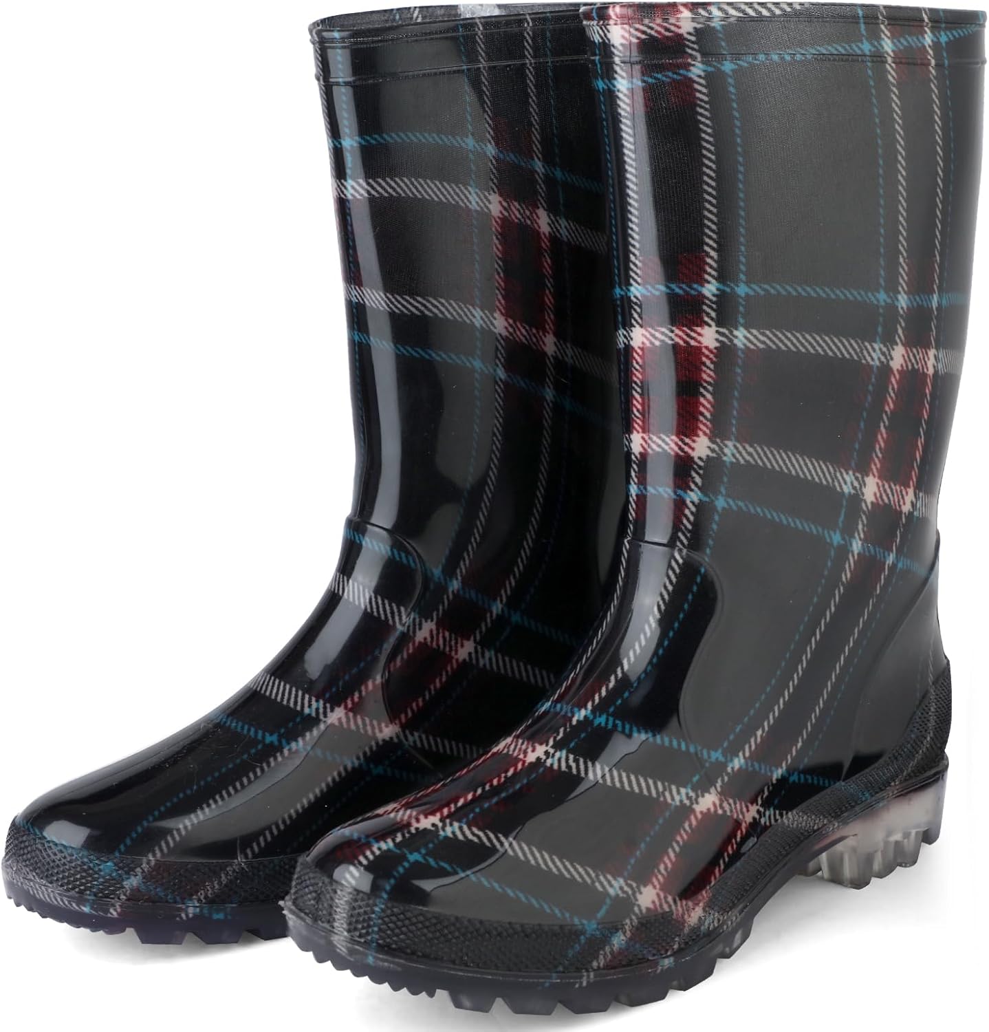 DaeRainy Women's Mid-calf Rain Boots Waterproof Non-slip for Gardens,Fishing,Farm,Outdoor Work Boots