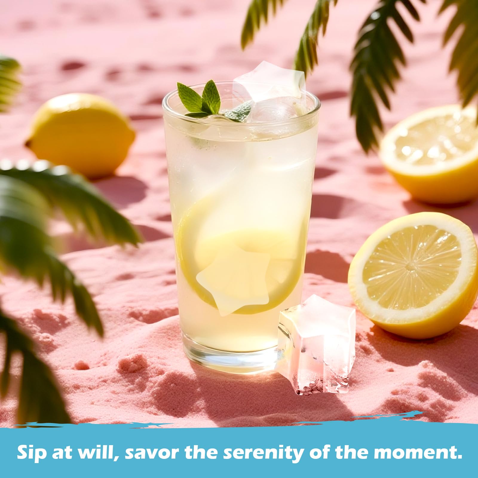 Webake Silicone Ice Cube Trays Star Shaped Ice Cube Molds for Whiskey and Cocktails, Easy Release Jelly Crayon Mold Pack of 3 Blue