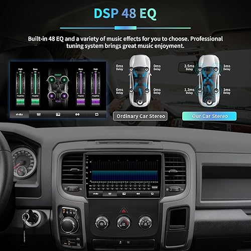 Miniatura 6 de 4 GB+32 GB 5GWIFI Andorid13 Radio de coche para Dodge Ram 2013-2018 1500 2500 3500 con CarPlay inalámbrico y Android Auto 9.2 pulgadas HD pantalla