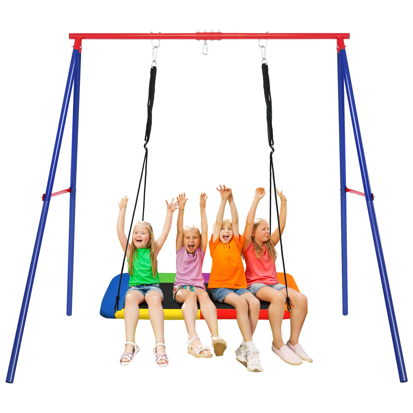 GOPLUS Stelaż huśtawki metalowy 200 kg 194 x 184 x 180 cm do ogrodu