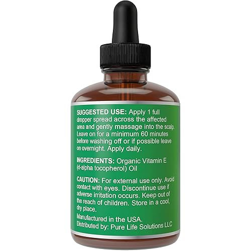 Miniatura 6 de Aceite de vitamina E para el cabello. Suero de crecimiento del cabello para engrosar el cabello + hidratante. Aceite vegano para el crecimiento del