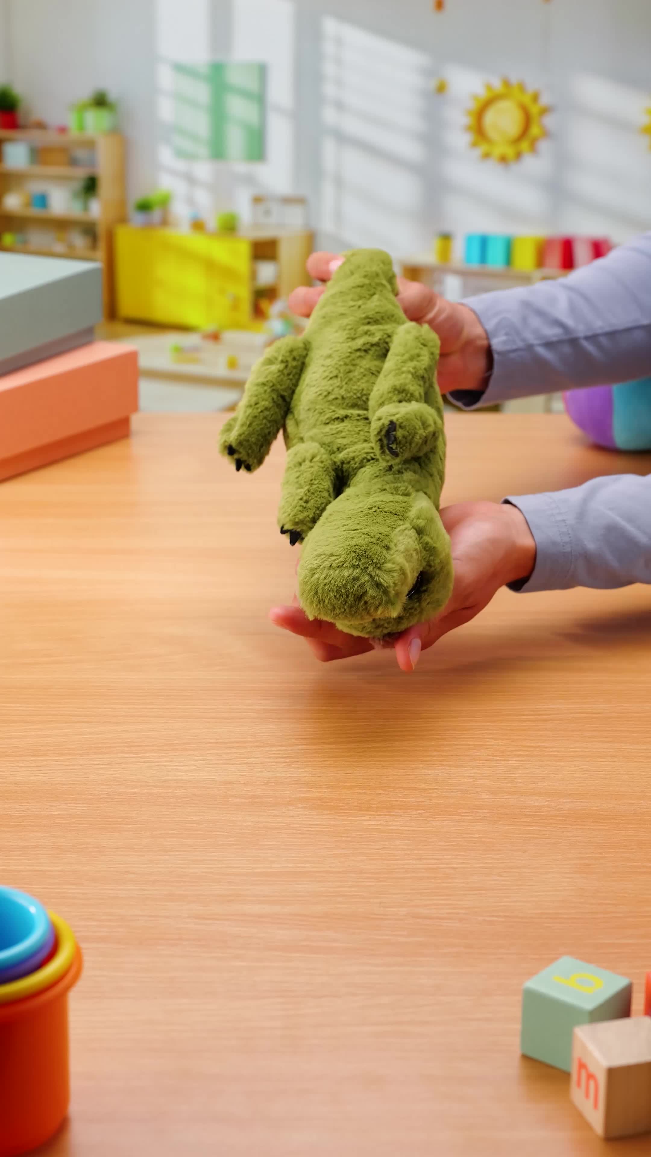 Depesche 12653 Dino World Cuddly Toy Dinosaur with Green Fur and