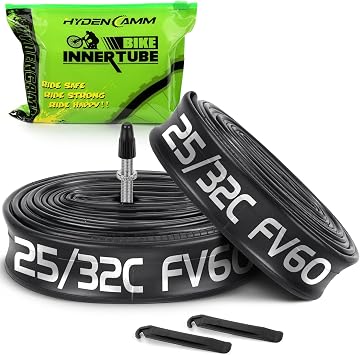 عبوتان 700x25C-32C FV42/AV48/FV60mm 700c أنبوب دراجة، بوتيل 700C أنبوب دراجة طريق مع رافعتين للإطارات، أنبوب داخلي للدراجة 700c متوافق مع 700 x 25C 700x26C 700x28C 700x32C أنبوب داخلي