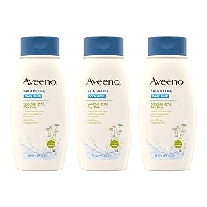 Aveeno Skin Relief Body Wash with Chamomile Scent Soothing Oat Gentle Soap-Free Body Cleanser for Dry Itchy Sensitive
