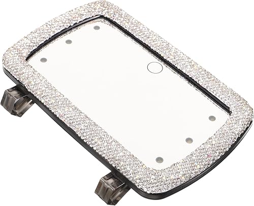 FAVOMOTO Espejo de visera solar para automóvil, espejo de tocador, clip en la vista trasera, sombra de sol, espejo de maquillaje cosmético de viaje,