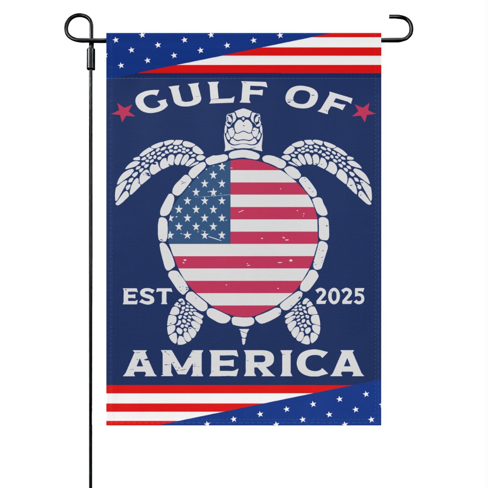 Gulfs Of Us America Turtle Us Flag Ests 2025 Gulfs Of U.S Garden Flags Hilariouss Banners For Beach