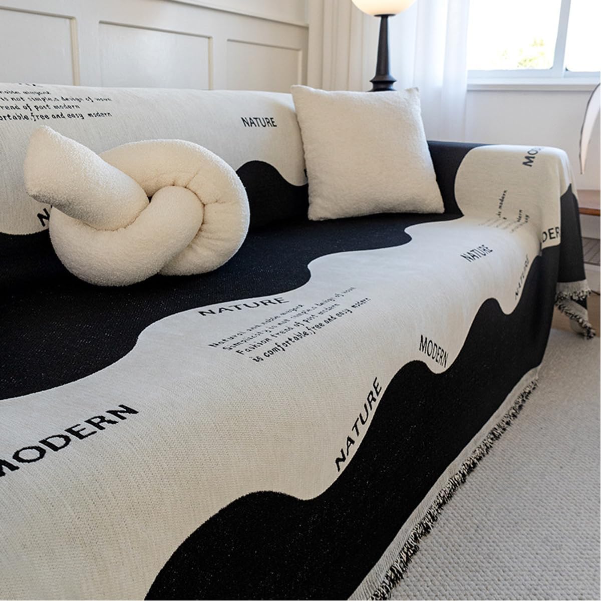 Scandinavian Sofa Cover Cloth Towel ins Style Scandinavian Sofa Blanket Cover Scarf All Inclusive Sofa Cover Cover Four Seasons Universal Sofa Cushion (71 * 51 inch)
