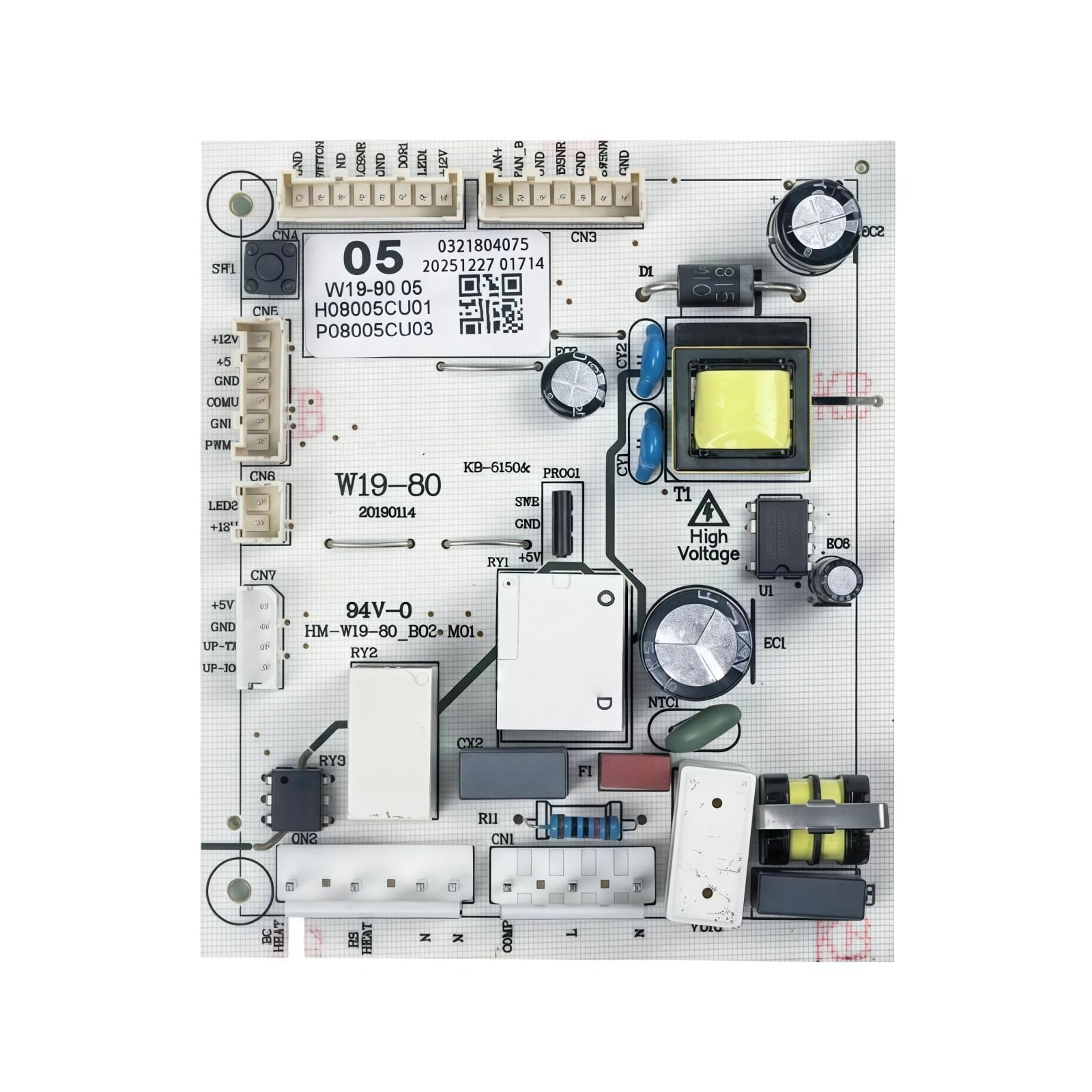 Placa Base de Frigorífico, Compatible con Homa W19-80 05,