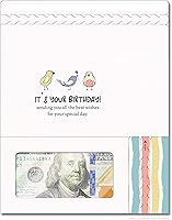 Vista 72 de Tarjeta de boda, con dos aperturas de tira para desgarrar, con ventana de plástico transparente que deja ver dinero, cheques o tarjetas de regalo