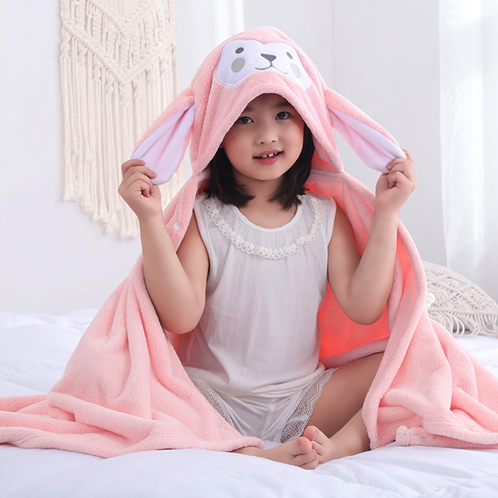 AputueHooded Baby Towel, Premium and Highly Absorbent Toddler Towels, Super Soft Natural Microfiber Baby Hooded Bath Towel, Baby Bath Towels for Toddler Infant Newborn