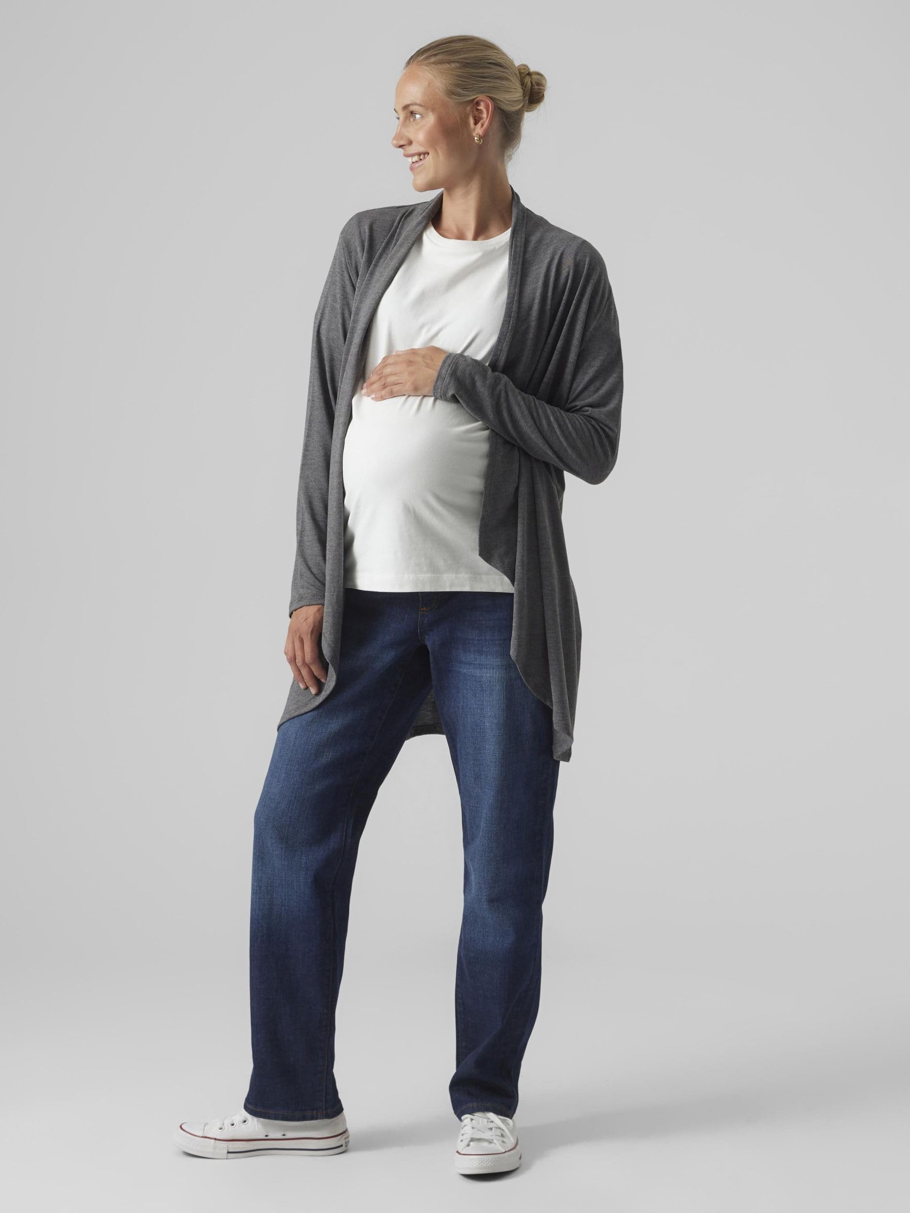 Mamalicious Mlanabella L/S Knit Cardigan A. Maglione Donna