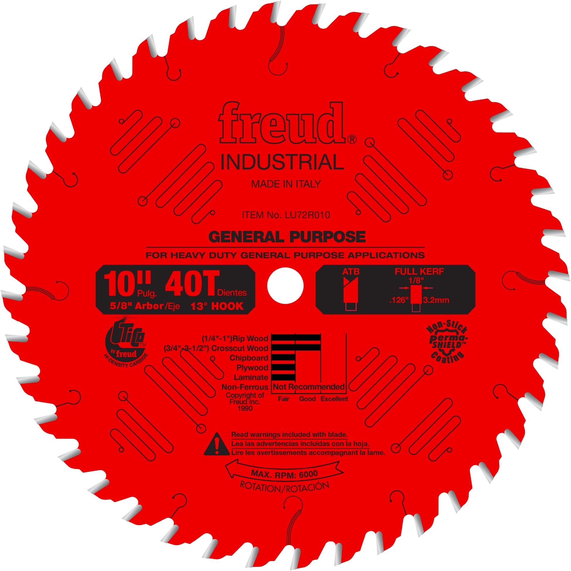 LU72R010: 10" x 40T General Purpose Blade