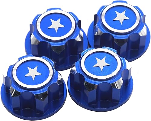 Miniatura 2 de Paquete de 4 tuercas hexagonales ShareGoo RC de 0.669 in, tapa de montaje antideslizante de aluminio a prueba de polvo compatible con Traxxas X-Maxx