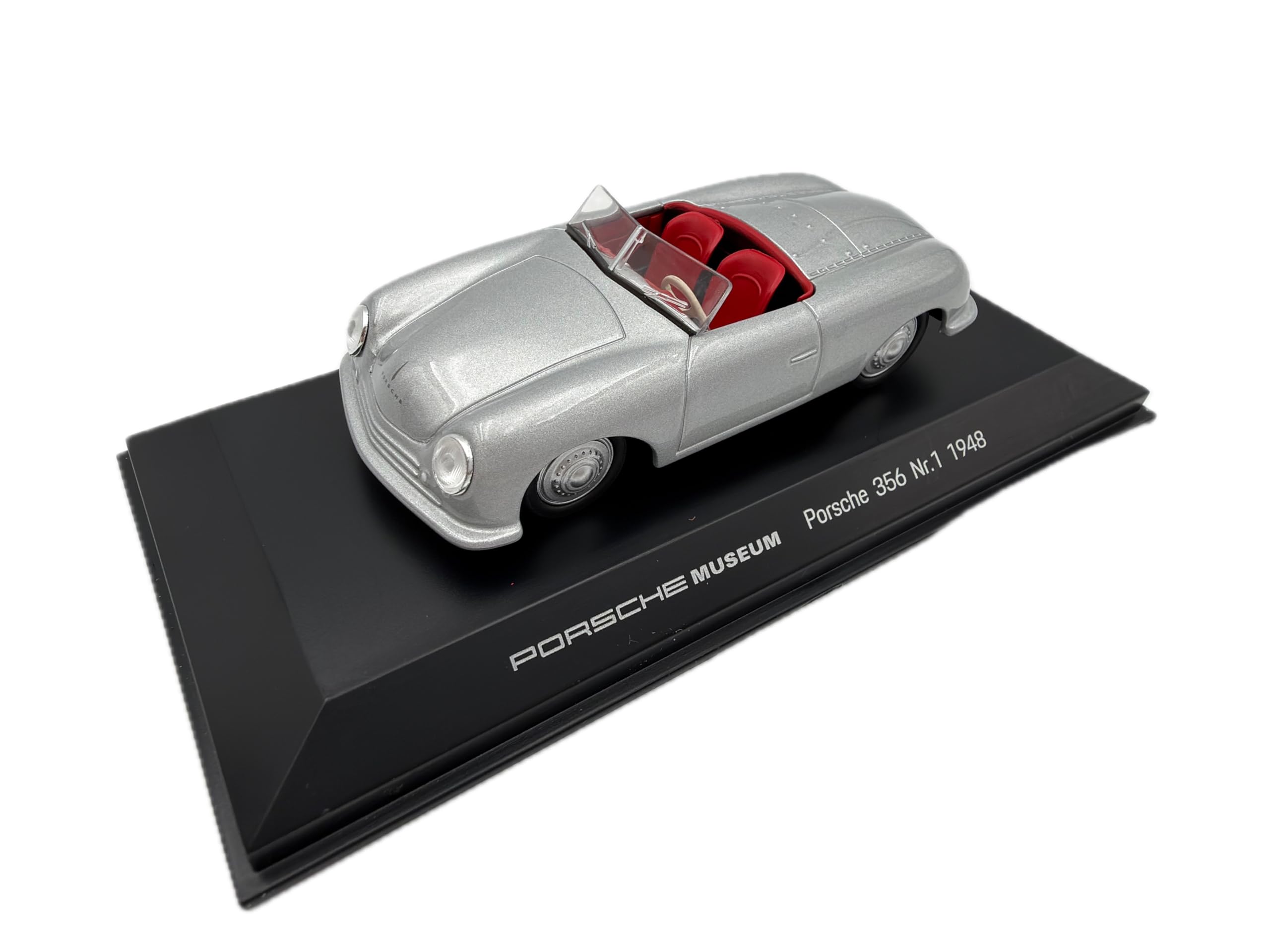 Porsche 356 1948 Modellauto 1:43, Silber - Detailgetreues Sammlermodell I GT Marketing I Miniatur Fahrzeug (Museum Edition)