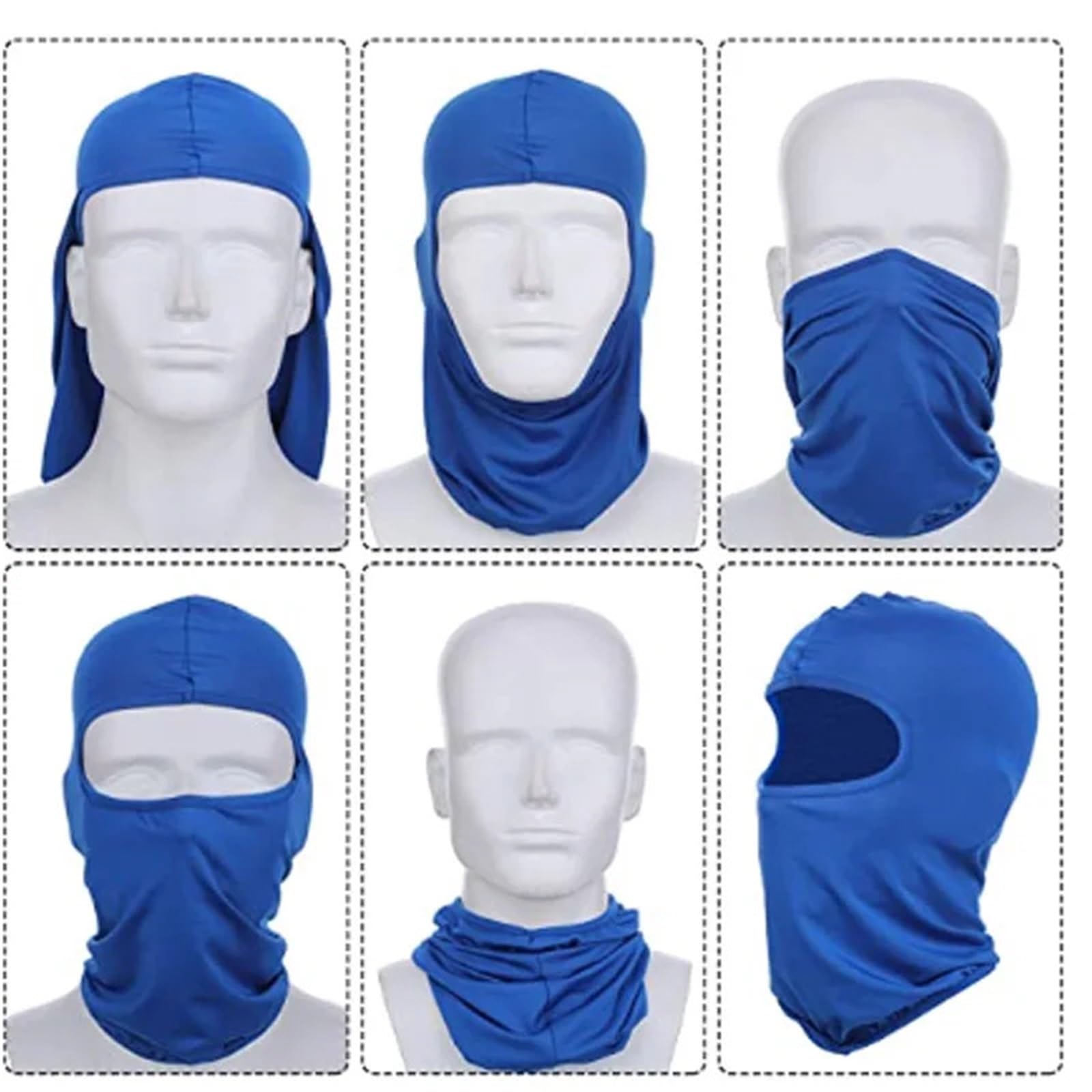 2Pcs Ski Mask Full Face Hiking Cycling Camping Bike Head Cover for Men Women para Esquí Ciclismo