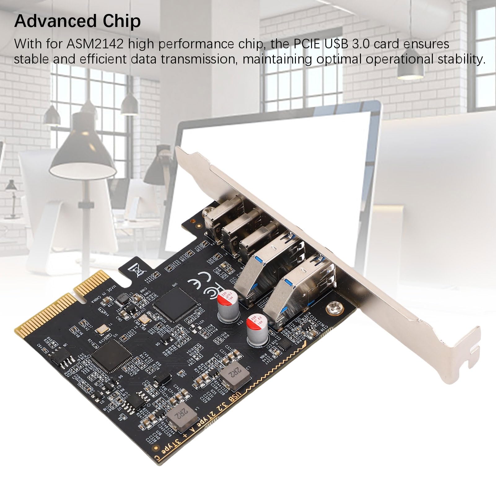Scheda PCIE USB 3.0, Espansione PCI Express a USB Tipo C da 10Gbps