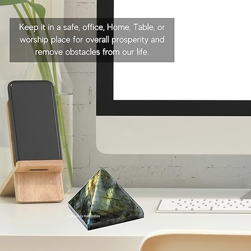 Miniatura 202 de Amazing Gemstone Lapis Lazuli Pyramid Crystal Healing Stones - 2" Great Pyramid Figurine of Natural Stone Pyramid for Meditation, Reiki, Chakra
