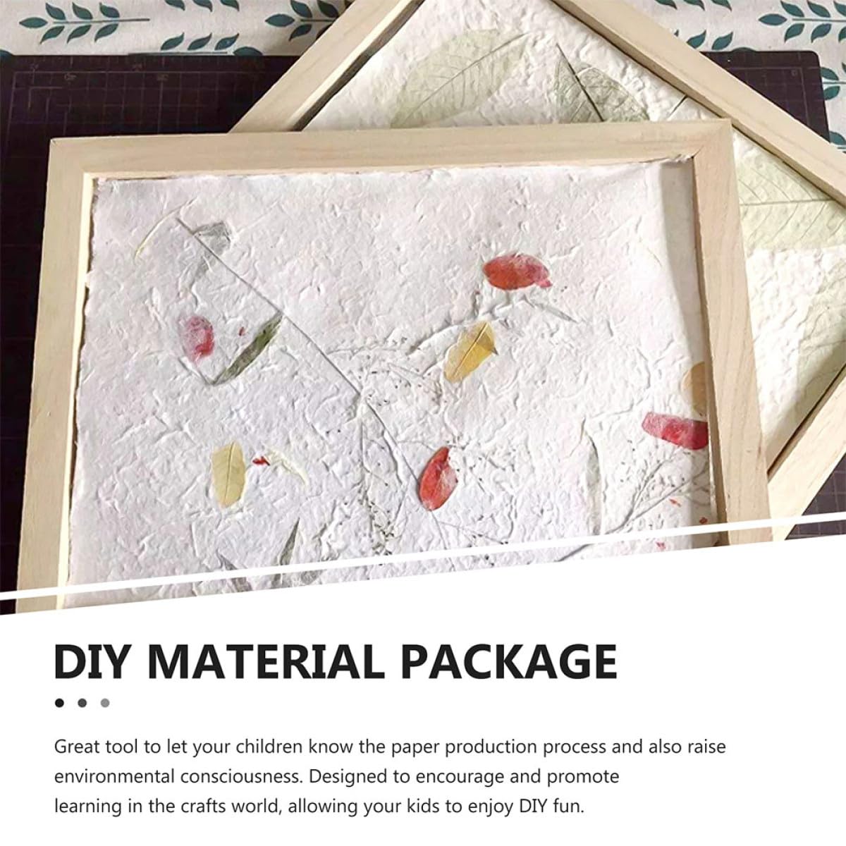 Anneome Cornice in Legno per Carta Fatta Mano DIY Stampo per Lavori Artigianali Telaio per Arti e Mestieri Semplice da Usare e Pulire Materiale Naturale