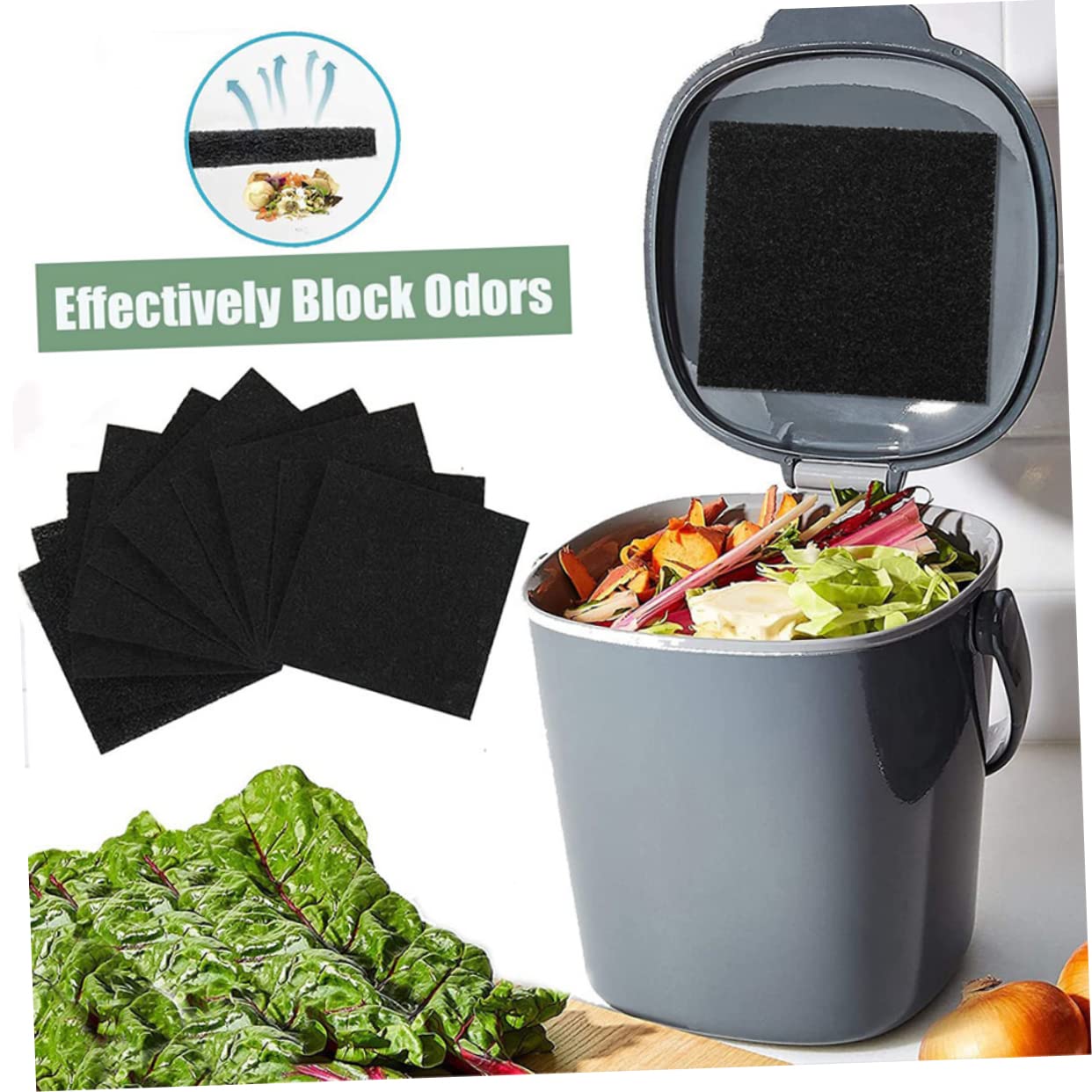 PRETYZOOM 36 STK Kohle-Ersatzfilter wasserreiniger hauswasserfilter fischpfannen Filter für Küchenabfälle Aktivkohlefilter Kompostfilter für die Küche Filter-Ersatzwatte Schwamm Black