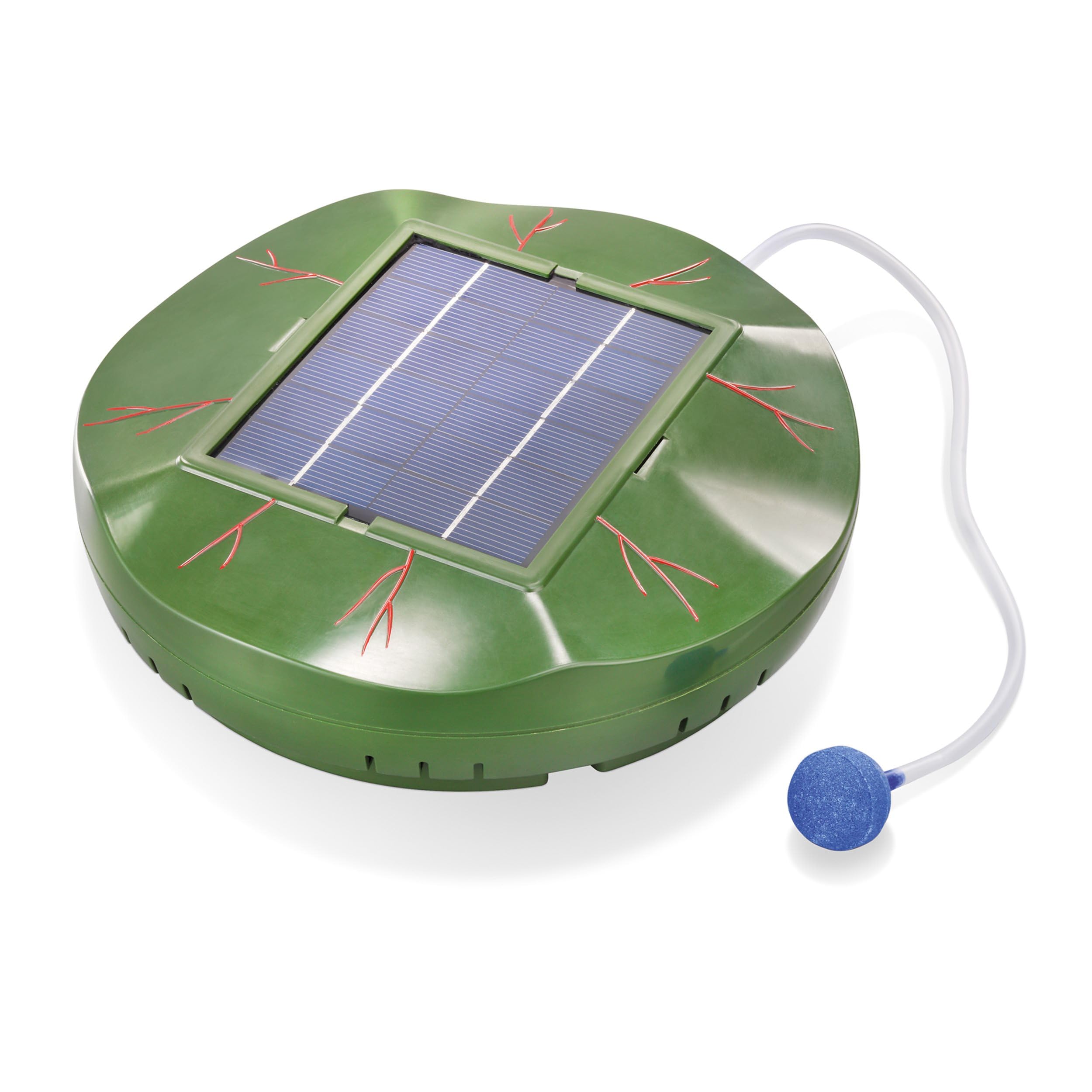 Esotec 101875 Aérateur de Bassin Solaire Flottant Nénuphar Flottant 120 l/h Pompe à oxygène pour étang, Pompe à air, Bassin de Jardin, Accessoire de Bassin, Pompe d'aération, Pompe Solaire