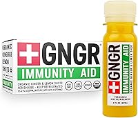Vista 1 de +GNGR Immunity Aid - Disparo orgánico de jengibre prensado en frío con limón, miel y equinácea. Disparos de jengibre extra fuertes
