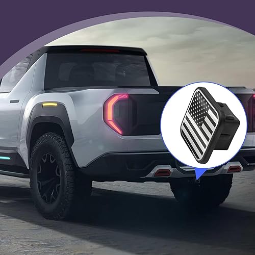 Miniatura 5 de 1 funda cuadrada para enchufe de remolque de automóvil, 3.14 x 3.14 x 1.96 pulgadas, cubierta protectora de poliuretano termoplástico con bandera