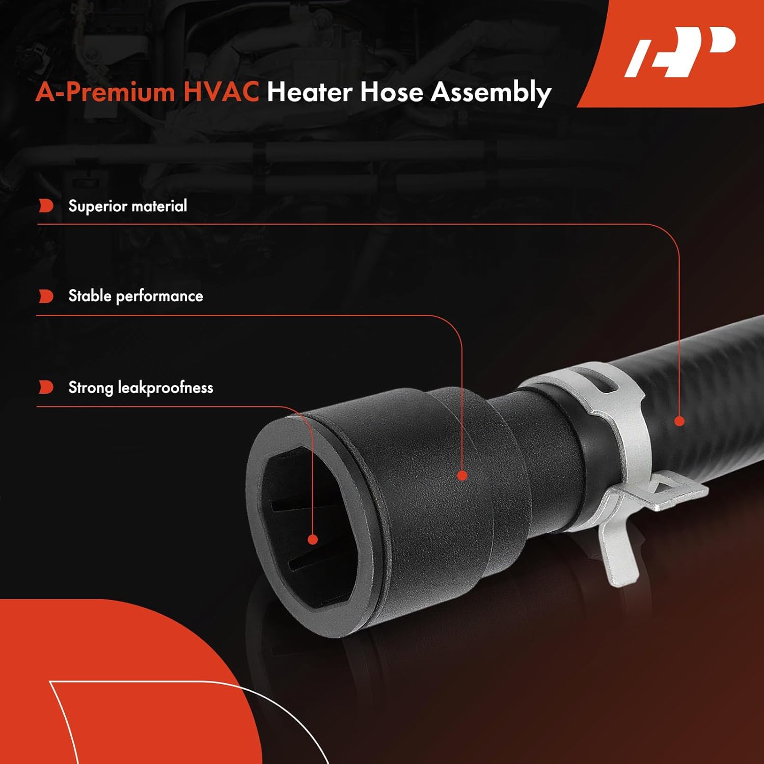 A-Premium Outlet HVACヒーターホースパイプラインアセンブリ クランプ付きシボレーシルバラード2500 HD Cl