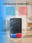 Dehumidifiers for home up to 1500 Sq.Ft, 86 Oz Tank, Quiet 35dB Rotary Dehumidifier with Drain Hose, Auto Shutoff, Works at 1°C/34°F, Dehumidifiers for Basements, Bedroom, Closet, RV, Black