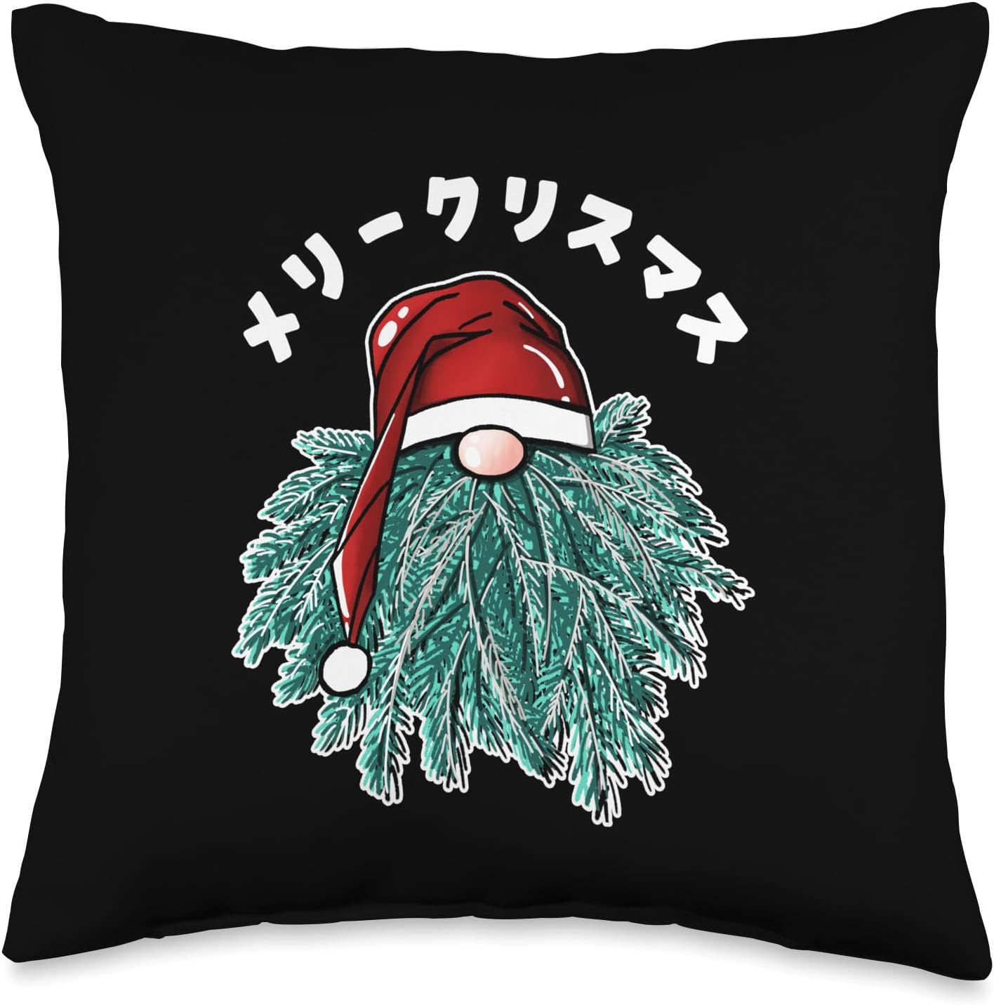 Merry Christmas in Japanese Meri Kurisumasu Throw Pillow Merry Christmas in Japanese Meri Kurisumasu Throw Pillow
