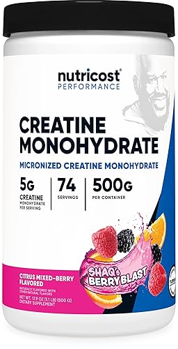 Nutricost Creatine Monohydrate Powder (Shaq's Berry Blast, 500 Gram) -
