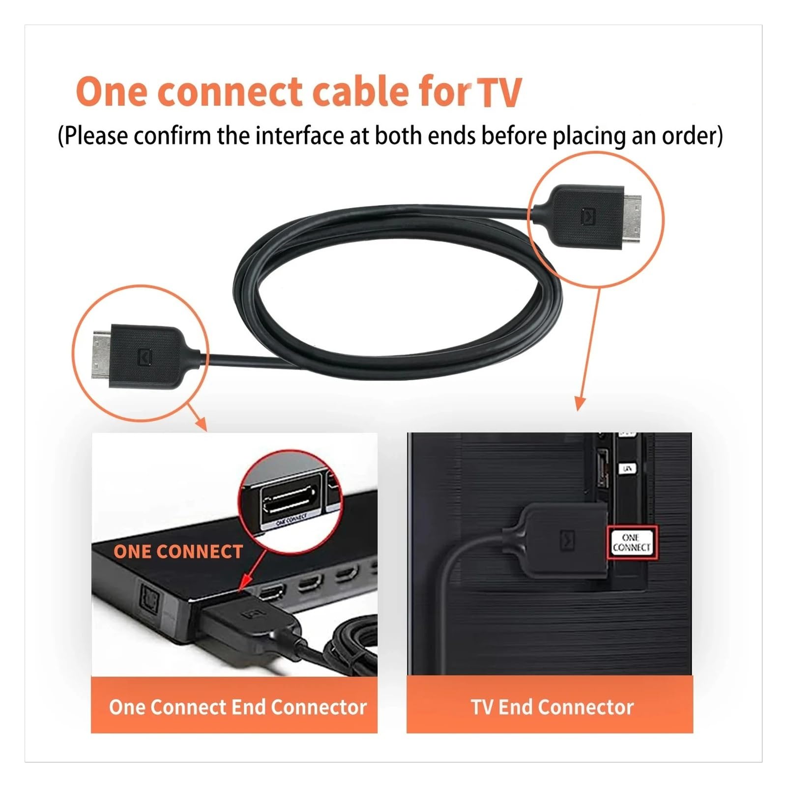 Cavo One Connect Da 6,5 ​​piedi BN39-02209B BN3902209B, Compatibile Con Samsung, Serie KS KS800D KS850D KS900D KS950D TV SNOW1703U TV Box Ricambi TV