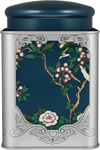 Kichvoe Lata hermética sellada de la hojalata del almacenamiento del té de la hoja de las tapas dobles del bote de té