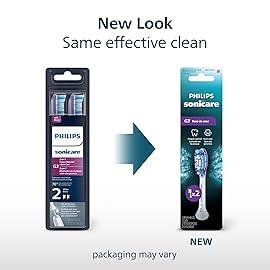 Philips Sonicare G3 Two-in-One - Genuine Replacement Electric Toothbrush Heads, White, 2 Pack, HX9052/77