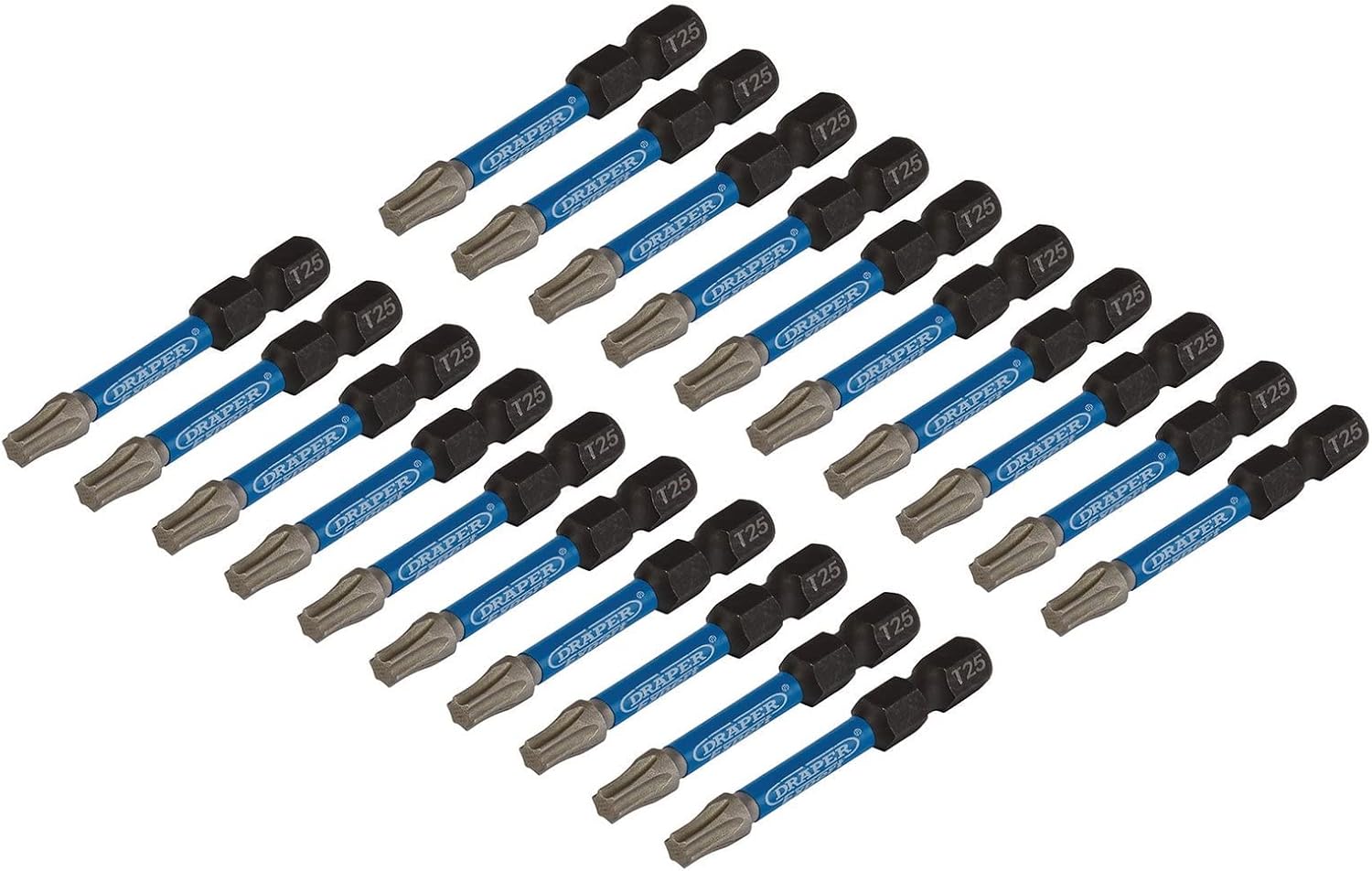 Draper 05699 TX-Star Impact Screwdriver Bits, T25 x 50mm (Pack of 20)