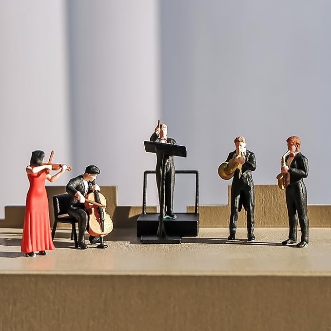 Figura pintada kivcmds escala 1:64 orquesta de 5 piezas miniatura 2
